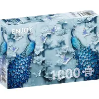 Enjoy Puzzle Puzzle, 1000 Teile – Enjoy – Blaue Pfauen
