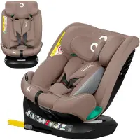 Lionelo Autokindersitz Bastiaan One i-Size, ab Geburt bis 12 Jahren, ab 0 kg bis 36 kg, Dri-Seat, 360 Grad - Beige Sand