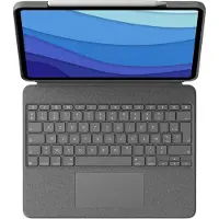 Logitech Combo Touch - Tastatur und Foliohülle - mit Trackpad - hintergrundbeleuchtet - Apple Smart connector - AZERTY - Französisch - Oxford Gray - für Apple 12.9-inch iPad Pro (5. Generation)