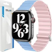 Beline pasek Apple Watch Magnetic Pro 42/44/45/49mm różowo/błękitny pink/sierra box