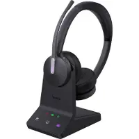 Yealink WH64 Dual Teams Headset, Kabellos, 20 - 20000 Hz, Büro/Callcenter, 151 g, Kopfhörer, Schwarz