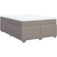 Syfax Boxspringbett mit Matratze Taupe 140x190 cm Stoff