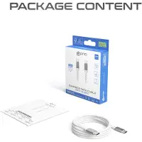 Prio Lade- und Datenkabel USB C auf USB C 2,0 m weiß