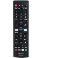 Savio RC-05 do TV LG, TV, Universal, IR Wireless, Drucktasten, Schwarz