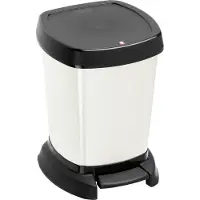 Rotho Abfalleimer 6 L Paso - Tritteimer 24,8 x 18,1 x 33,0 cm - Mülleimer Kunststoff - Müllbehälter - Abfallsammler für Badezimmer