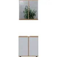 Vicco Badmöbel-Set Didi Weiß/Artisan 2 Teile, Unterschrank 60 cm, Model 49392