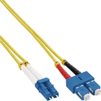 InLine LWL Duplex Kabel, LC/SC, 9/125µm, OS2, 25m, 25 m, OS2, 2x LC, 2x SC