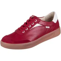 Finn Comfort Interlagos Schnürer, Damen, Sneaker, Rot/Weiss, Leder, - Marken , Rot, leder (velour/nube/clio)