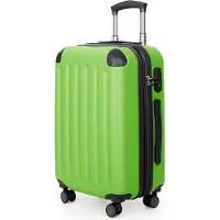 Hauptstadtkoffer - Spree - Handgepäck mit Erweiterung, Koffer auf Rollen, Trolley Flugzeug Hartschalenkoffer Hand Luggage TSA, 55 cm, Cabin Bag max 42 Liter,Apfelgrün