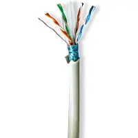 Nedis CAT6 Netzwerkkabel Rolle - Stranded - F/UTP - Reines Kupfer - 50.0 m - Innen - Rund - LSZH - Grau - Pull Box - ausziehbar