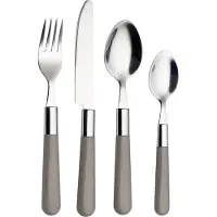 Echtwerk Bistro Besteck-Set 16TLG Essbesteck, Farbe:Grau