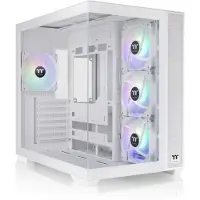 Thermaltake View 380 TG ARGB Snow, Midi Tower, PC, Weiß, ATX, micro ATX, Mini-ITX, SPCC, Gehärtetes Glas, Gaming