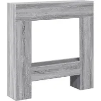 vidaXL Kaminumrandung Grau Sonoma 81x18x82 cm Holzwerkstoff