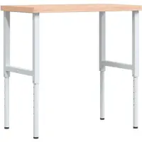 Syfax Werkbank 100x60x(73-99,5) cm Massivholz Buche Rechteckig