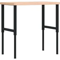 Syfax Werkbank 100x60x(73-99,5) cm Massivholz Buche Rechteckig