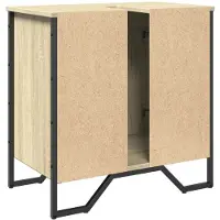 vidaXL Waschbeckenunterschrank Sonoma-Eiche 60x35x60 cm Holzwerkstoff
