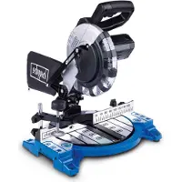 Scheppach Kapp- und Gehrungssäge HM210L | 1500 W Motor | HW-Sägeblatt mit 210 x 30 x 2,6 mm / 24 Zähnen | integrierter Laser | Drehteller