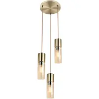 Globo Lighting Hängeleuchte Metall messingfarben, 3x E27