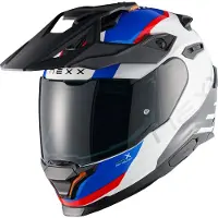 NEXX Y.TRAVL Quest Weiß Blau Rot Adventure Integralhelm Größe XL