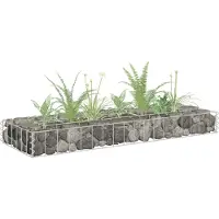 vidaXL "2026 Promotion" Gabionen-Hochbeet - Pflanzkasten - Verzinkter Stahl 90x30x10 cm - Beete CC1021