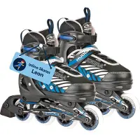 Hudora Kinderinliner Leon, Gr. 29-40, schwarz/blau : 33-36 : schwarz