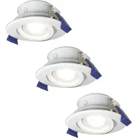 HOFTRONIC™ LED Einbaustrahler 3x4W 345lm 6500K GU10 IP65 Weiß Dimmbar Schwenkbar