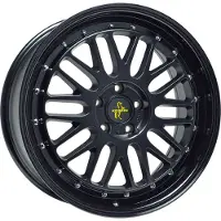 KESKIN KT22 Retro matt black painted 8.5x19 ET45 - LK5/112 ML72.6 Felge Alu