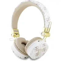 GUESS Słuchawki Nauszne Bluetooth Enc Gubh70E4Ptmh Biały/White 4G Triangle Round Shape