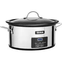 Tesla Electronics SlowCook S800 Deluxe, 5,6 l, Schwarz, Edelstahl, Tasten, Digital, 250 W, 220 - 240 V