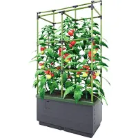 Biogreen Hochbeet "City Jungle" mit Rankgitter L 62 x B 33 x H 128 cm - 34L Kübelvolumen - 17L Wasserspeicher