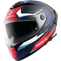 Bogotto FF118 Vilial Matt Schwarz Weiß Rot Blau Integralhelm Größe XS