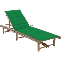 Prolenta Maison Exclusive - Garten-Sonnenliege mit Auflage Bambus