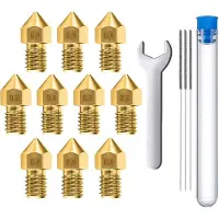 MMOBIEL 10 Extruder für 3D-Druckerdüsen 0.8 mm Messing MK8 für Creality Baureihe Ender