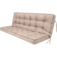 Stanis³aw Jurga Pillowprim "Pola" Sitzpolster für Hollywoodschaukel – 120x110cm – wetterfest & bequem, beige