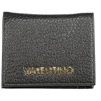 Valentino Damenbrieftasche Schwarz: Stilvolle Geldbörse mit Druckknopf & Recycling