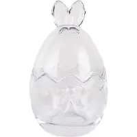 Clayre & Eef Glastopf Ei Ø 8x14 cm Transparant Glas