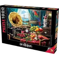 AnaTolian ANATOLISCHES Puzzle Stilleben mit Obst und Grammophon 1000 Teile