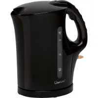 Clatronic Wasserkocher, Kettle, Wasserkocher 1,7 L mit automatischer u. manuellen Abschaltung, herausnehmbarer Kalkfilter, max. 2200Watt, Wasserkocher schwarz, WK 3445