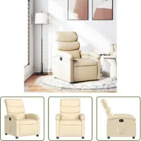 The Living Store Relaxsessel Creme Stoff