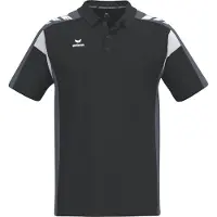 Erima Celebrate 125 Poloshirt Funktion Schwarz/Schiefergrau - 3XL
