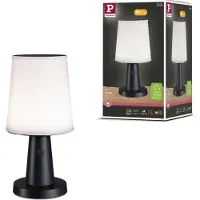 Paulmann LED-Solar-Tischlampe Ilanga, anthrazit, 30 cm, IP44 dimmbar, schwarz, Kunststoff, Modern, Solarleuchten