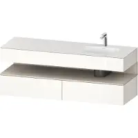 Duravit Einbauwaschtisch-Möbel-Set Qatego 160x50x60cm, Kon-WTU, B, B r, T m/we hgl