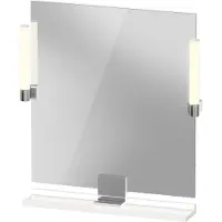 Duravit Sivida Spiegel, chrom, 650x36x650mm, Aufsatzleuchte, Sensorschalter, Netzanschluss, SV7421010220000, Farbe: Weiß Hochglanz
