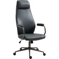 CLP Bürostuhl Pocatello Kunstleder höhenverstellbar Industrial Loft Antik Stil antik schwarz