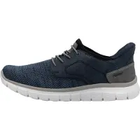 Rieker Herren Sneaker Slipper mit Gummizug und weicher Decksohle B6658, Größe:43 EU, Farbe:Blau