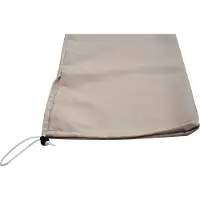 Mendler Schutzhülle für Holz-Sonnenschirm Florida 3m, Abdeckhülle Cover mit Kordelzug creme
