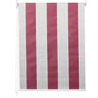Mendler Rollo MCW-D52, Fensterrollo Seitenzugrollo Jalousie, Sonnenschutz Verdunkelung blickdicht 70x230cm rot/weiß/beige