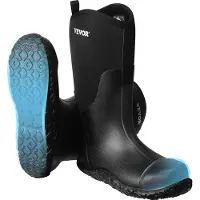 Vevor Gummistiefel mit Stahlkappe, Schutzschuhe, wasserdichte Regen-Angelstiefel für Fertigung, Baugewerbe, Landwirtschaft, US-Größe 11