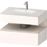 Duravit Einbauwaschtisch-Möbel-Set Qatego 80x55x60cm, T m/we matt, Konsolen-Waschtischunterbau