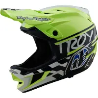 Troy Lee Designs D4 Polyacrylite MIPS Helm, Fifty-50, navy/ glo yellow, L | 58-59cm